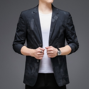 BGW721男式2021初秋薄款西装男西服外套修身商务休闲男