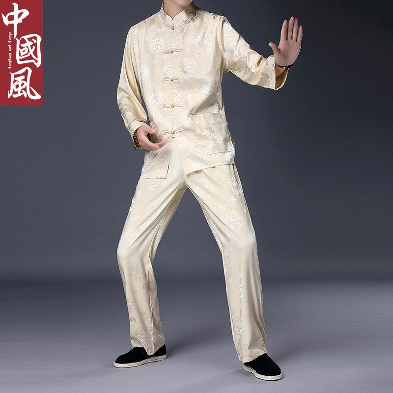 K2013唐装2023年夏季新款男式风男高端复古唐装套装P120图片