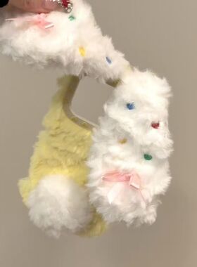 毛绒大耳朵兔子适用Mate70华为Nova13/12手机壳11/10/8/9/P40PRO+/Pura70可爱40畅享60麦芒30防摔80/P50/20