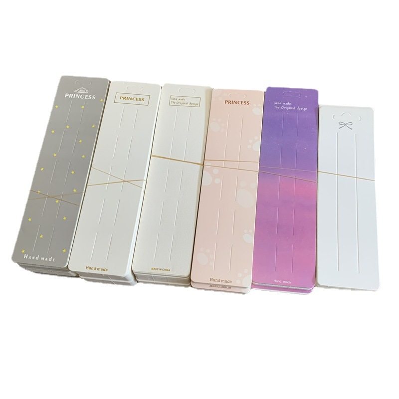 【满15包邮】100张卡纸发夹套装吊牌五六十卡位发夹包装长卡片