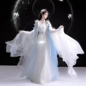 华姿仪赏花仙子女超仙气飘逸古风舞蹈演出服