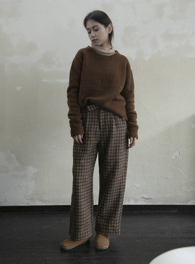 life-portrait | Harris粗花呢格子西裤麦尔登针织毛呢裤 5日发