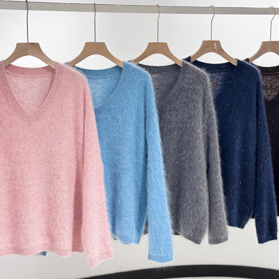《六月粉丝专享》2025新款V领毛衣255006