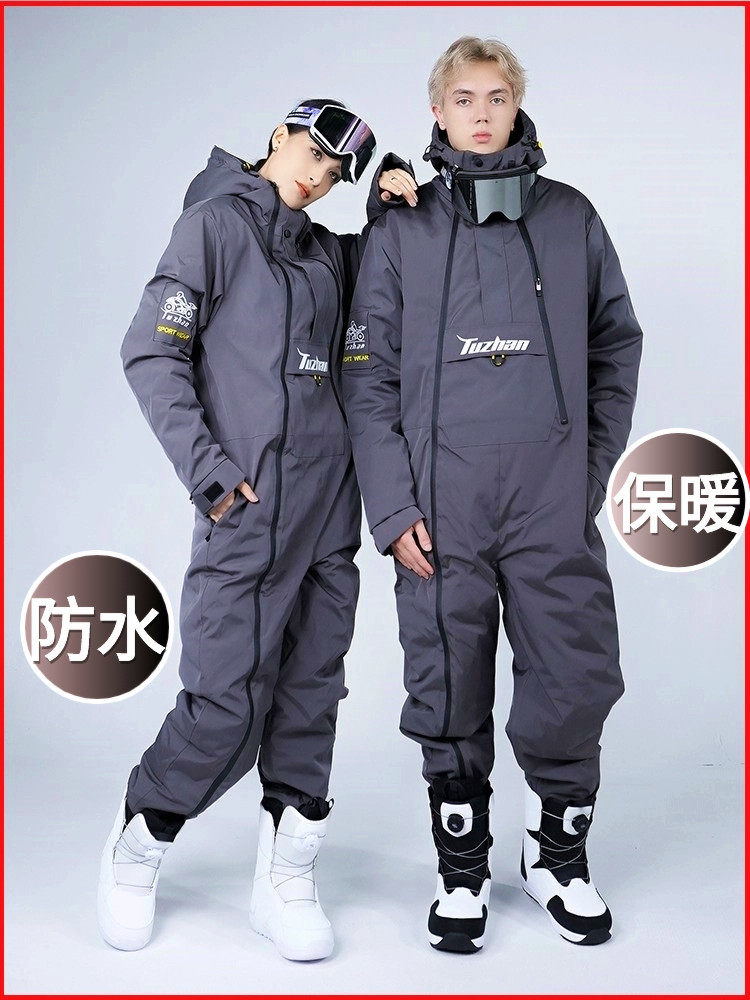 连体滑雪服防寒男女套装户