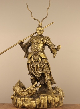 纯铜齐天大圣斗战胜佛孙悟空铜像摆件客厅办公室铜猴工艺品铜器