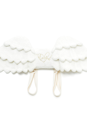 日系可爱软绵绵羽毛绒小天使翅膀双肩背包亲子装饰包女生萌物礼品