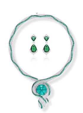 项链女款蛇形套装S925银镀金