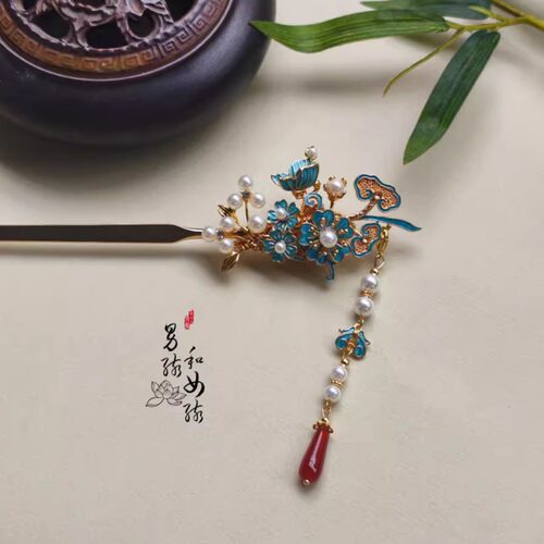 原创古风手工发簪流苏配旗袍汉服马面裙发饰-闻笙发步摇