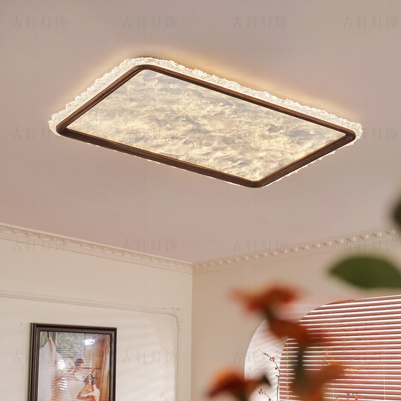 新款客厅吸顶灯黑胡桃木新中式云雾高级感卧室书房宋氏美学灯具,家装灯饰光源,客厅吸顶灯,淘宝优惠券,粉丝福利购,淘宝优惠卷