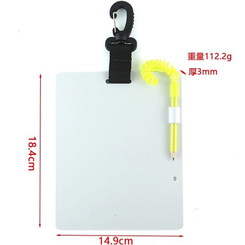 潜水写字板水下手写板 水肺技术潜水写字本记事板水下记录书写板