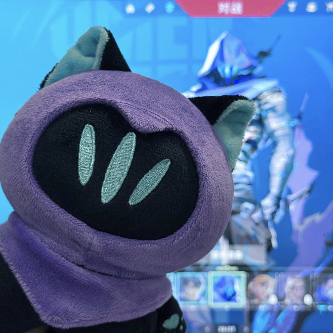 无畏契约幽影猫猫瓦罗兰特挂件玩偶同人周边毛绒玩具棉花娃娃礼物