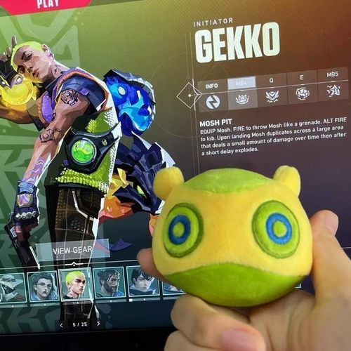 无畏契约Gekko皮蛋盖可玩偶游戏周边毛绒公仔 VALORANT 瓦罗兰特