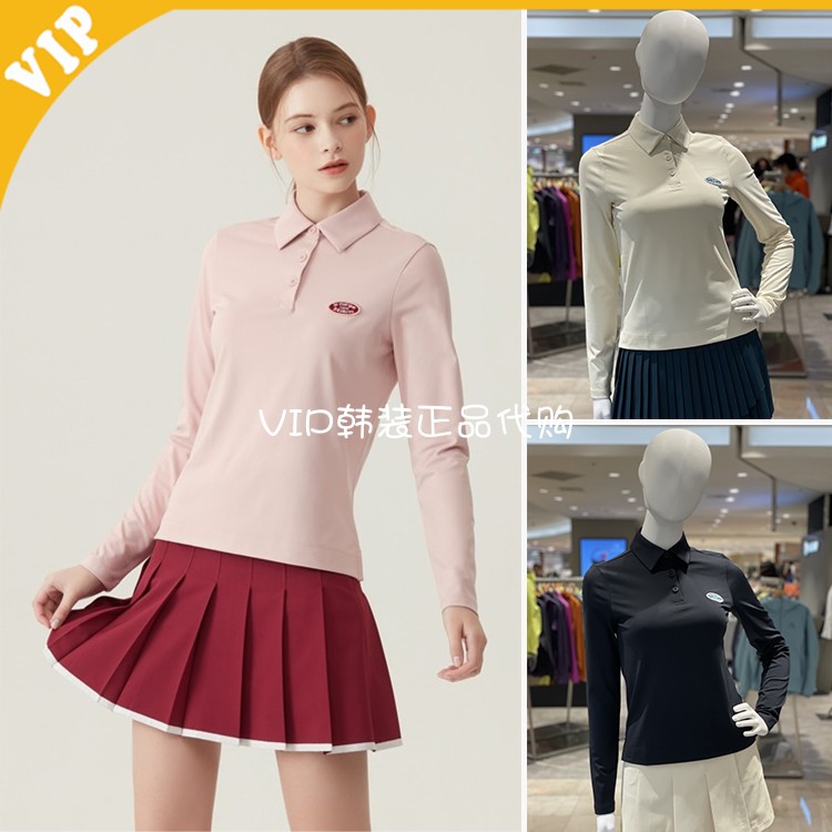 LeCoq公鸡翻领拉绒保暖长袖T恤