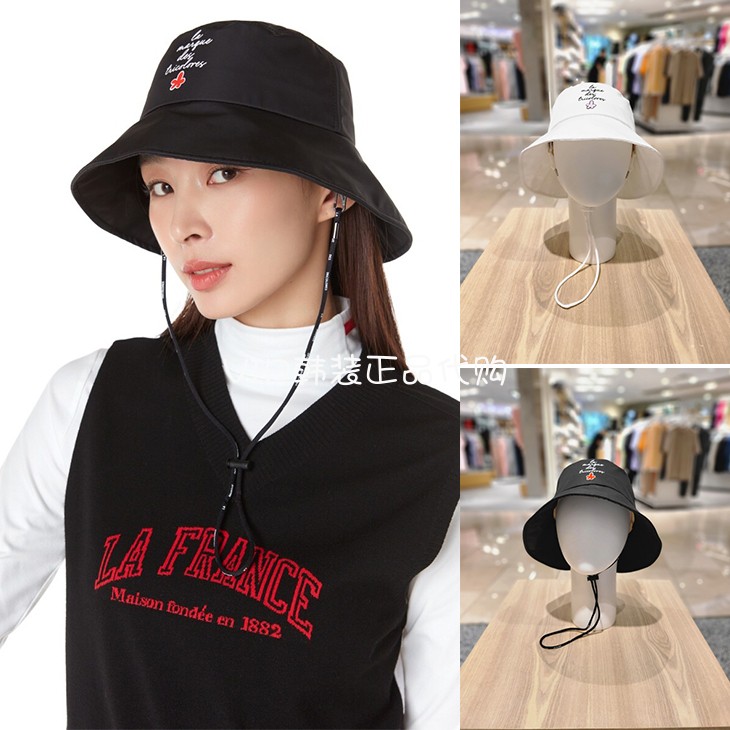 韩国正品乐卡克高尔夫球女帽2024秋季新品开衩基本款渔夫帽子运动