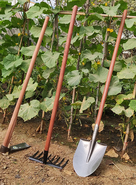 热销农用种菜工具大全种植铁锹锄头耙子套装N翻地松土开荒除草铲
