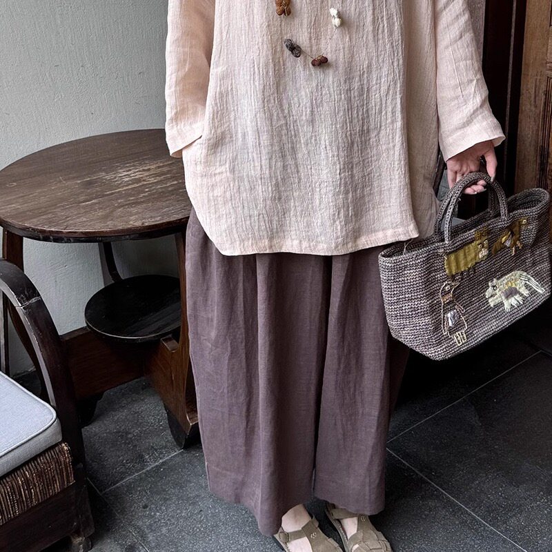 Owish 倪妮同款日系慵懒风裤子