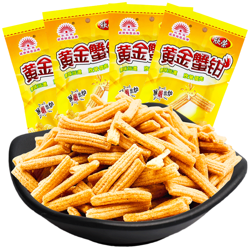 欣荣黄金蟹钳味薯条油炸膨化小吃