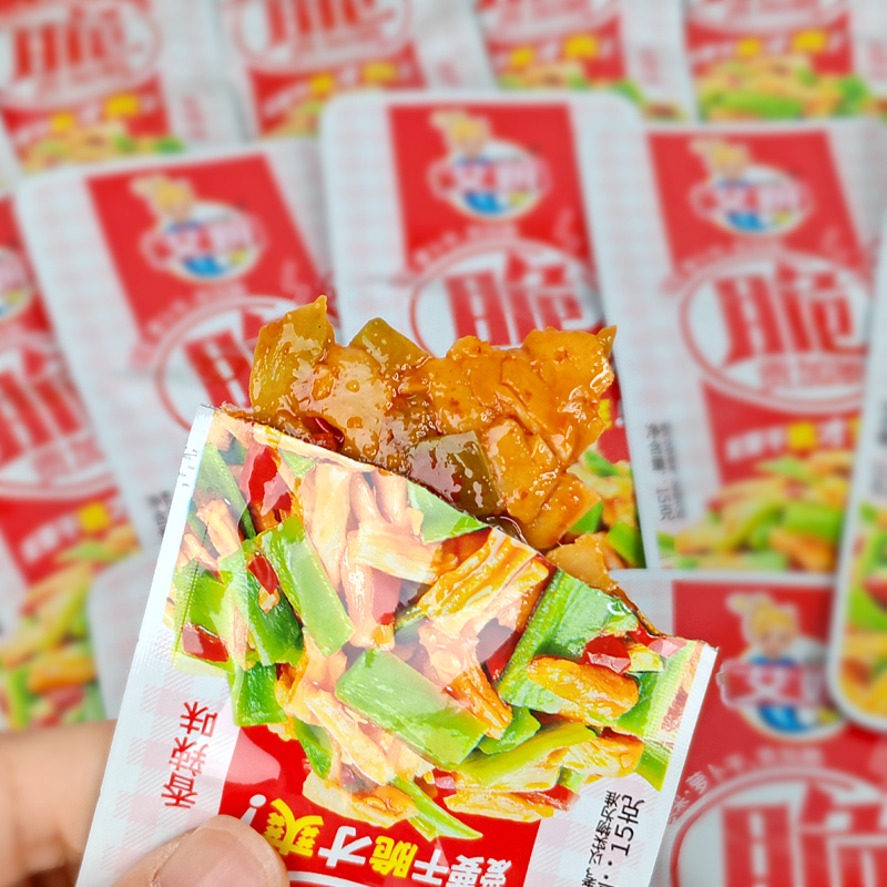 艾妍贡加脆贡菜萝卜干蔬菜干下饭菜开袋即食休闲小吃小零食小包装