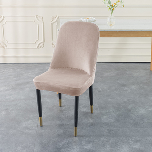 弧形椅子套罩餐桌靠背一体通用万能椅套加厚银狐绒凳子套座椅套