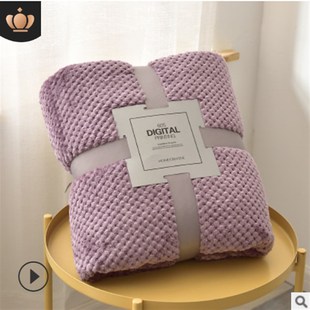 沙发毯贝贝绒毯盖毯儿童午睡毯午休毛毯菠萝格高档活动礼品礼盒装