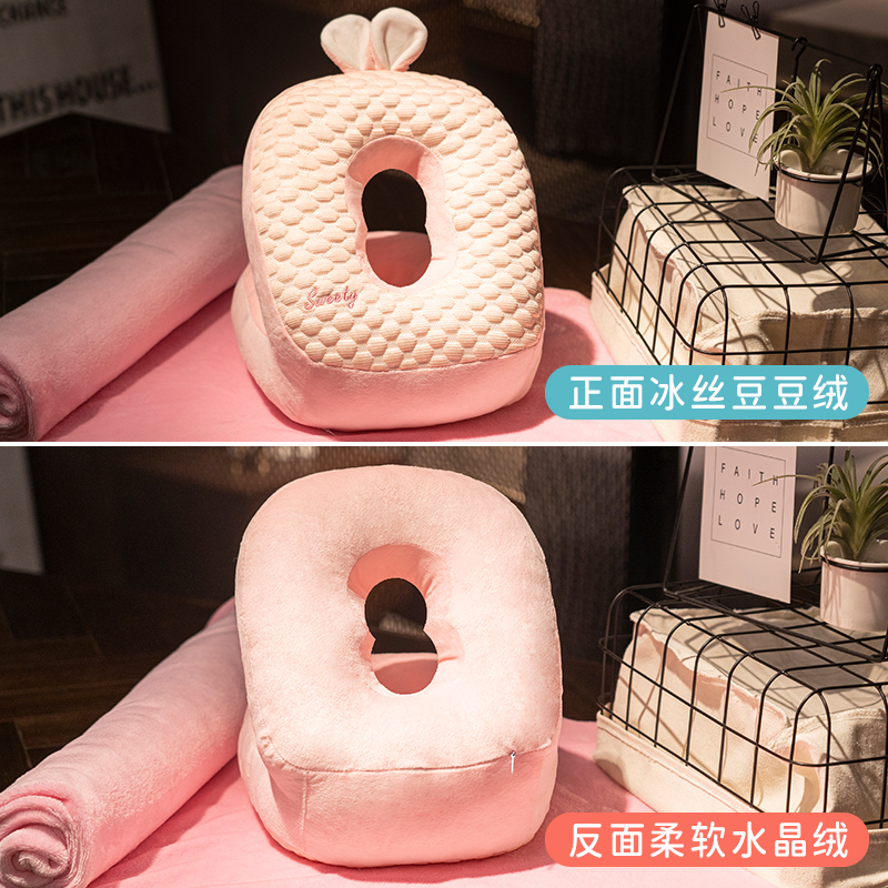 冰豆豆抱枕午睡枕趴睡枕小学生办公室趴桌子睡觉枕头午休神器夏季