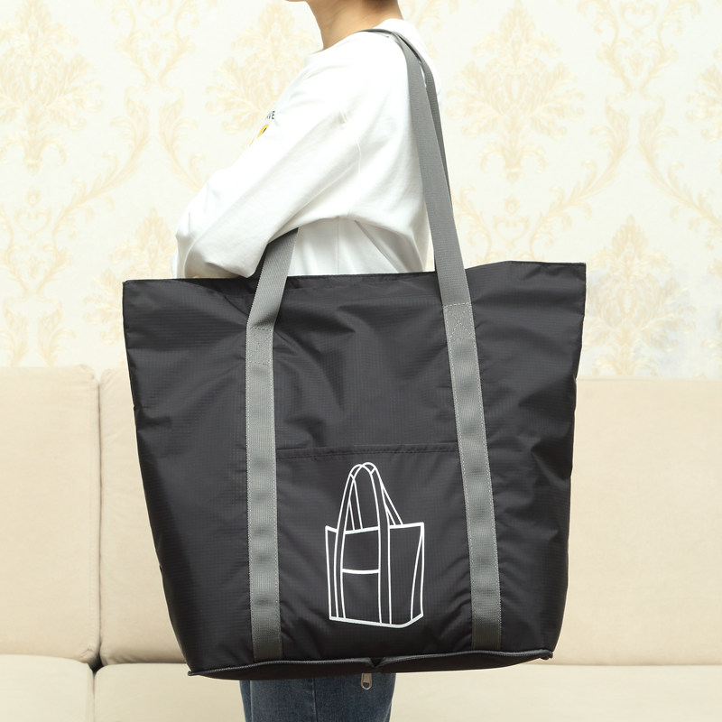 可折叠旅行收纳袋防水轻便超市购物袋单肩斜包手提行李包装袋袋子