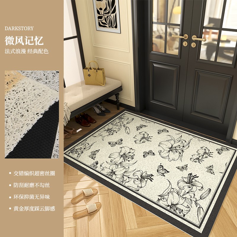 欧式地垫丝圈入户脚垫进门脚垫家用法式门垫防滑除尘耐脏门外地垫