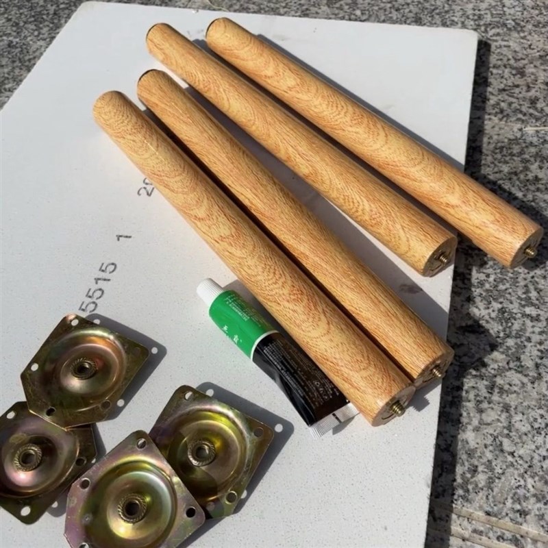 石英石大理石灶台改装小飘窗茶几桌腿增加高架配件实木质免打孔