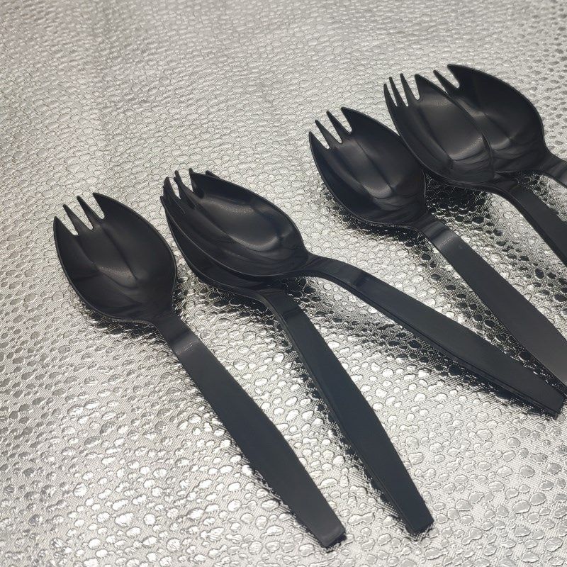 一次性塑料叉子甜品蛋糕叉勺一体卤肉米饭焗饭快餐外卖水果捞勺子,餐饮具,叉/勺/筷套装,淘宝优惠券,粉丝福利购,淘宝优惠卷