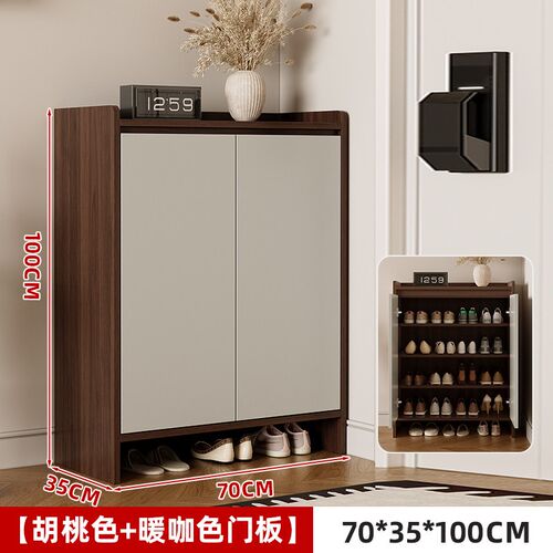家用门口实木鞋柜入户门玄关室内收纳柜2025新款一体靠墙楼道鞋架