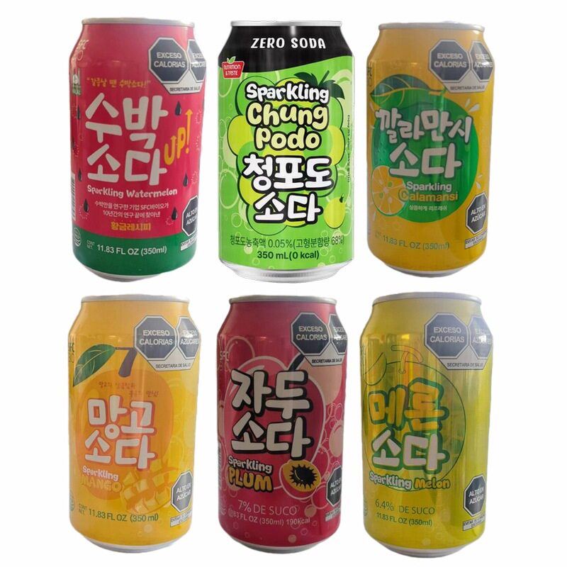 山姆超市韩国进口富林可西瓜味清爽气泡水果味碳酸饮料罐装汽水35
