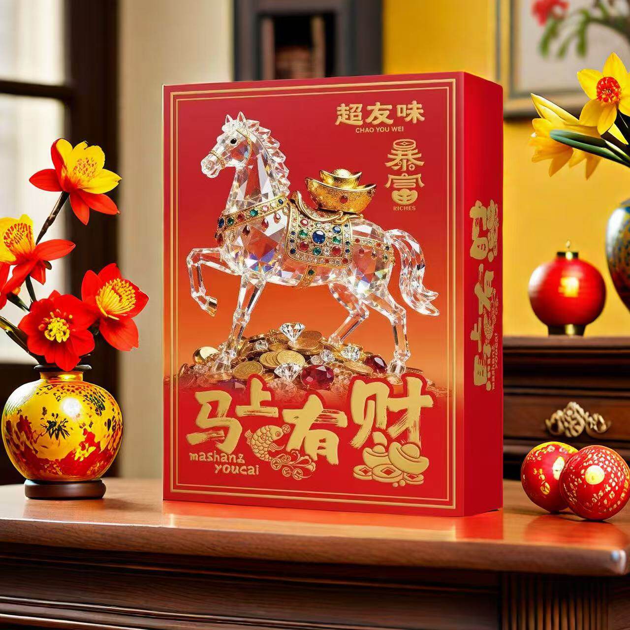 山姆冠超市超友味168g马上有财金尊曲奇饼干五福临门什锦糖果年货
