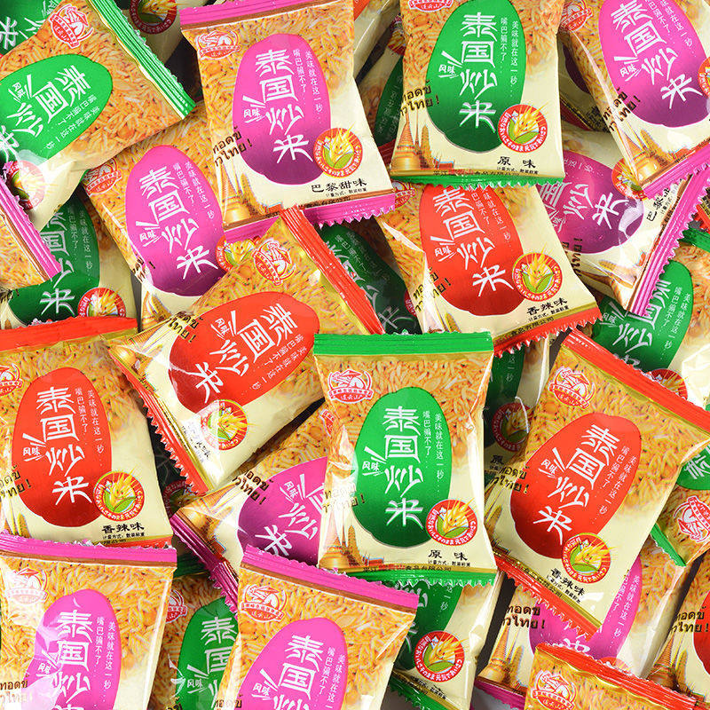山姆冠超市泰国风味炒米休闲网红零食独立小包装好吃的休闲小吃零