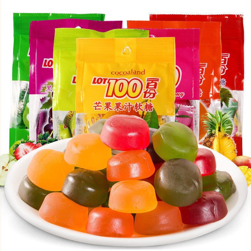 山姆超市LOT一百份150g装软糖马来西亚进口芒果味水果软糖休闲零