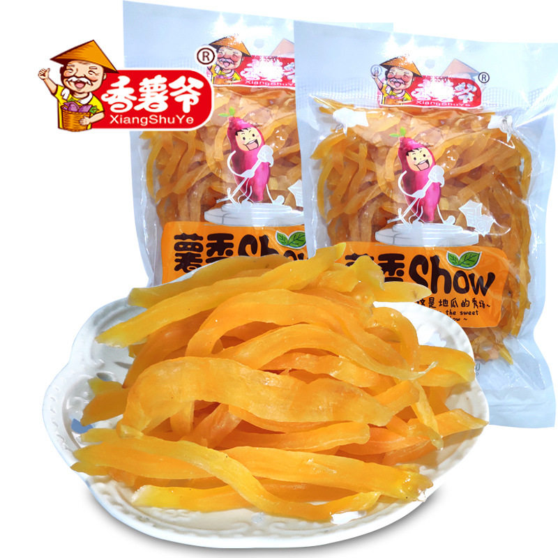 山姆超市特产连城红心地瓜干500g红薯条番薯干零食厂家紫薯