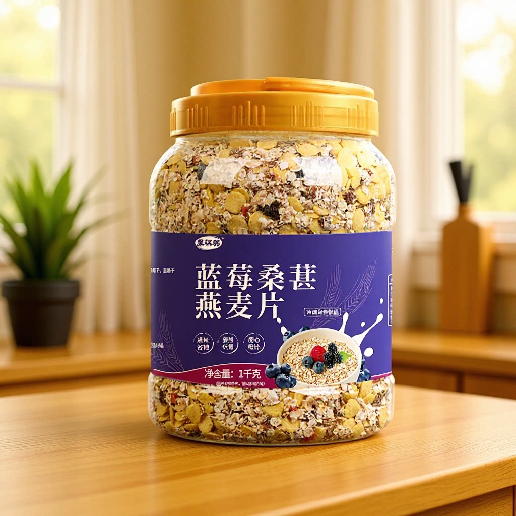 山姆超市蓝莓桑葚燕麦片 免煮即食营养早餐冲饮 中老年饱腹代餐粉