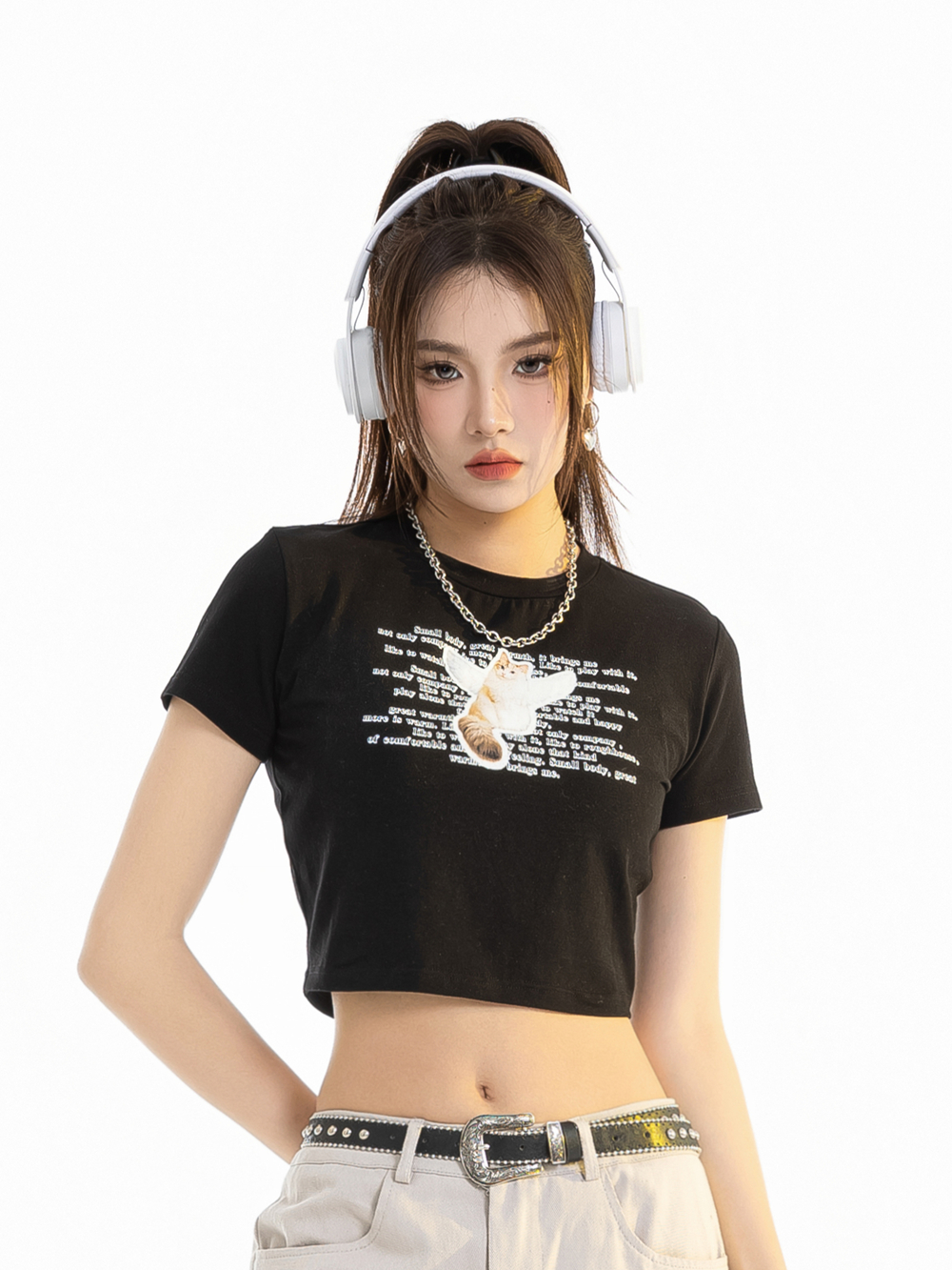 短袖青春流行常规正肩女