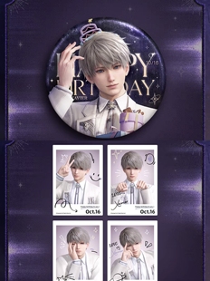 恋与深空官方正品2024沈星回生日马口铁徽章吧唧拍立得胶片