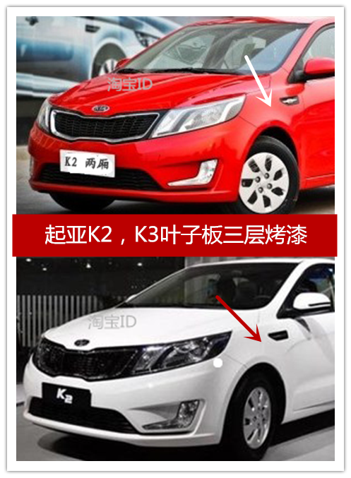 起亚K2前左右翼子板K3烤漆