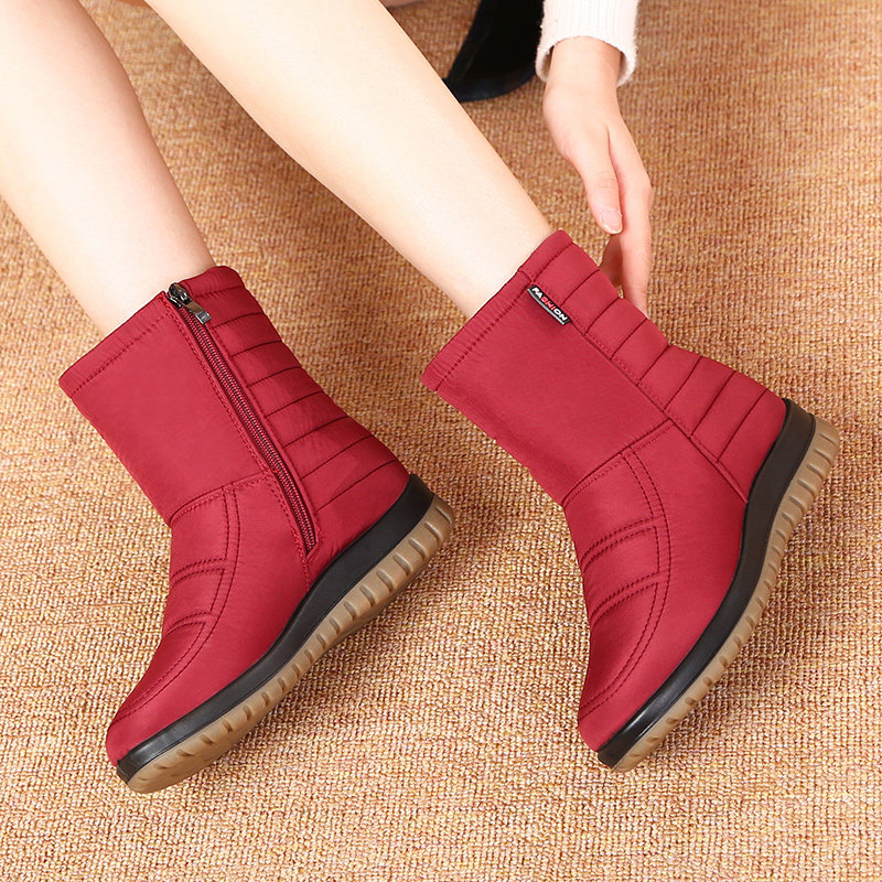 舒适软底中老年短靴织丽妈妈