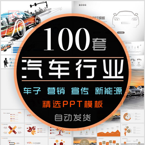 新能源汽车行业PPT模板跑车辆品牌宣传销售报告车子商务营销总结