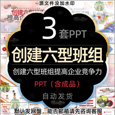 创建六型班组提高企业竞争力PPT模版企业班组建设团队管理提升wps