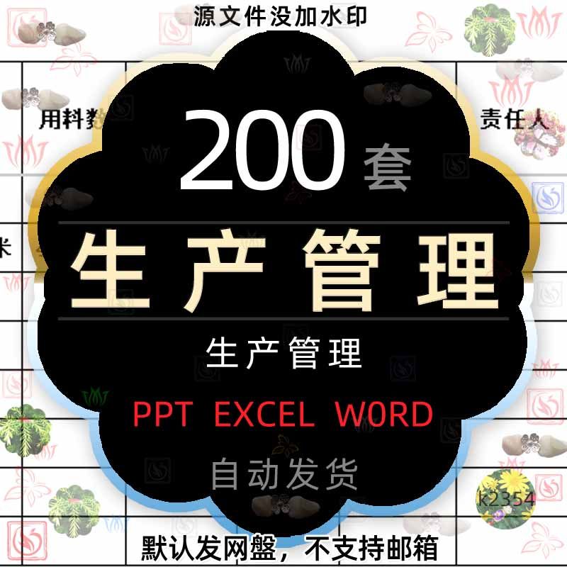 pmc生成管理PPT模板生产计划表EXCEL函数订单评审表格出入库明细2
