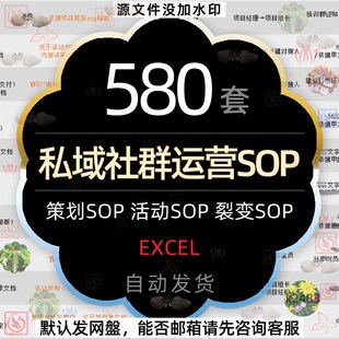 私域社群运营SOP流程策划EXCEL表格品牌流量营销平台媒体活动裂变