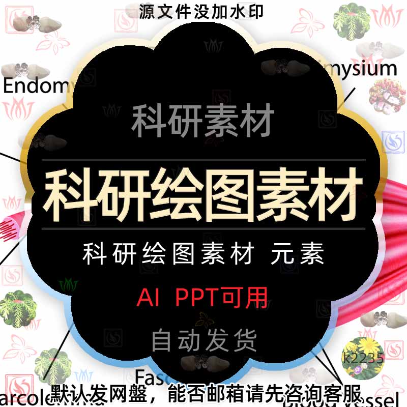 科学ai科研绘图素材ppt医疗医学插画器官血管细胞流程图片生物png