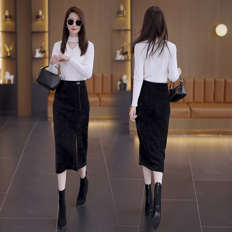 秋季气质半裙包臀一步裙开叉女2024新款女士过膝子,女装/女士精品,半身裙,淘宝优惠券,粉丝福利购,淘宝优惠卷