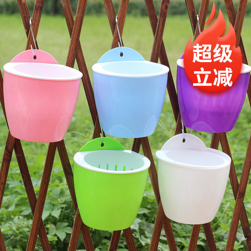 壁挂绿萝花盆塑料双层家用水培创意挂墙特价清仓包邮蓄水盆室内