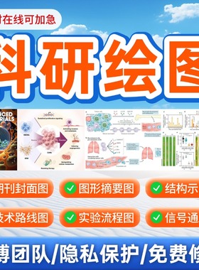 科研绘图代画期刊封面绘图流程图插画建模代做医学插画设计绘图