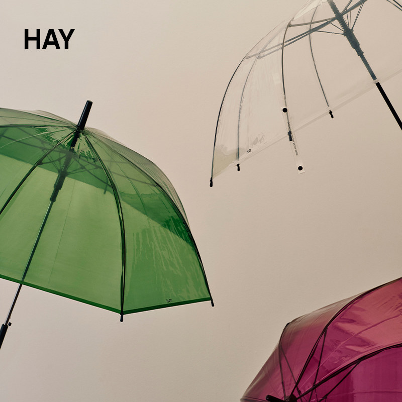HAY Canopy Umbrella 雨伞 透明长柄大伞纯色简约高颜值氛围感