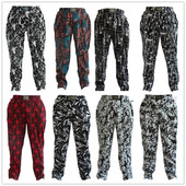 胖子吸汗纯棉高弹收腿健身大号裤 高惠运动花裤 男士 训练跑酷秋冬